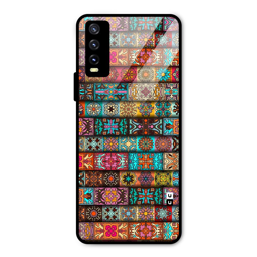 Tribal Seamless Pattern Vintage Decorative Metal Back Case for Vivo Y20