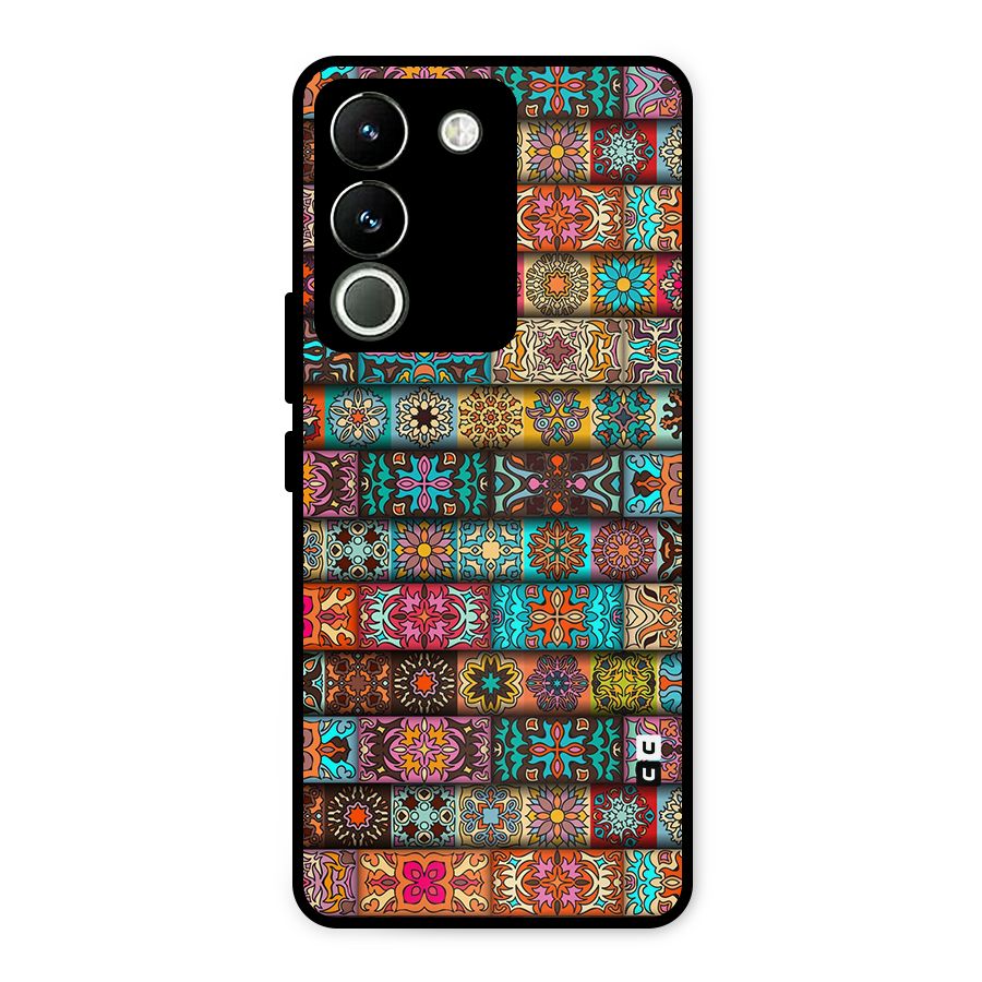 Tribal Seamless Pattern Vintage Decorative Metal Back Case for Vivo Y200
