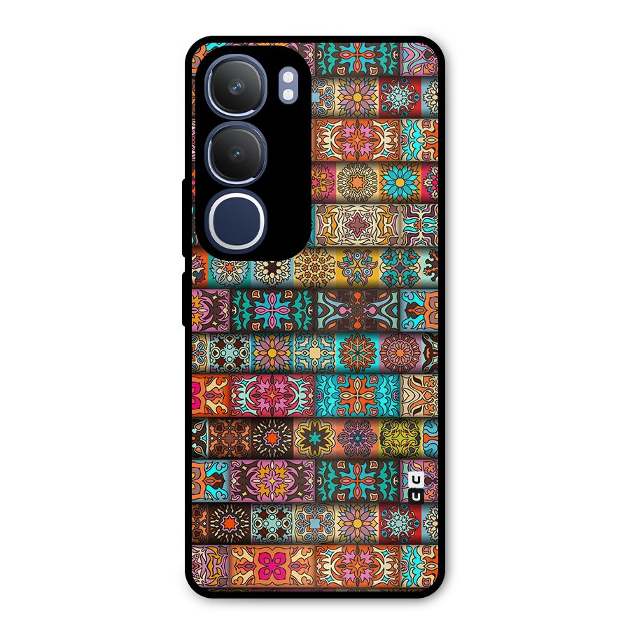 Tribal Seamless Pattern Vintage Decorative Metal Back Case for Vivo Y29