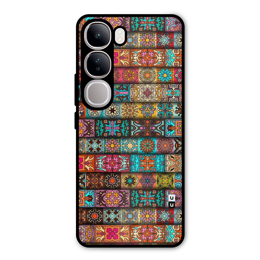 Tribal Seamless Pattern Vintage Decorative Metal Back Case for Vivo Y300
