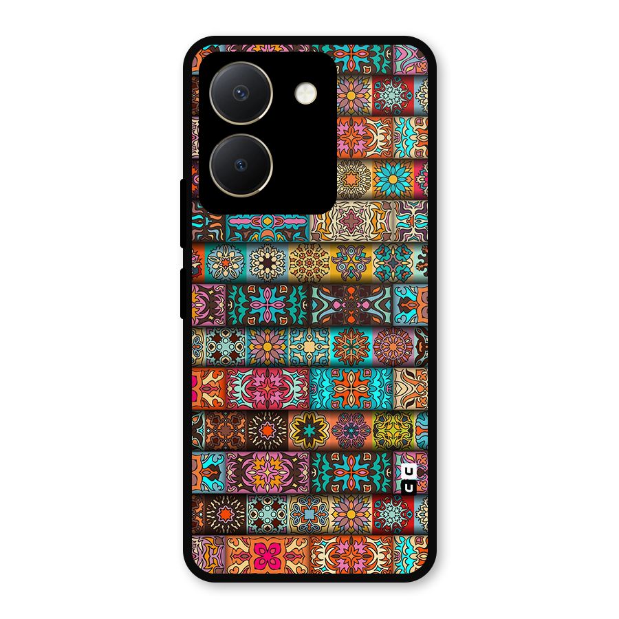 Tribal Seamless Pattern Vintage Decorative Metal Back Case for Vivo Y36