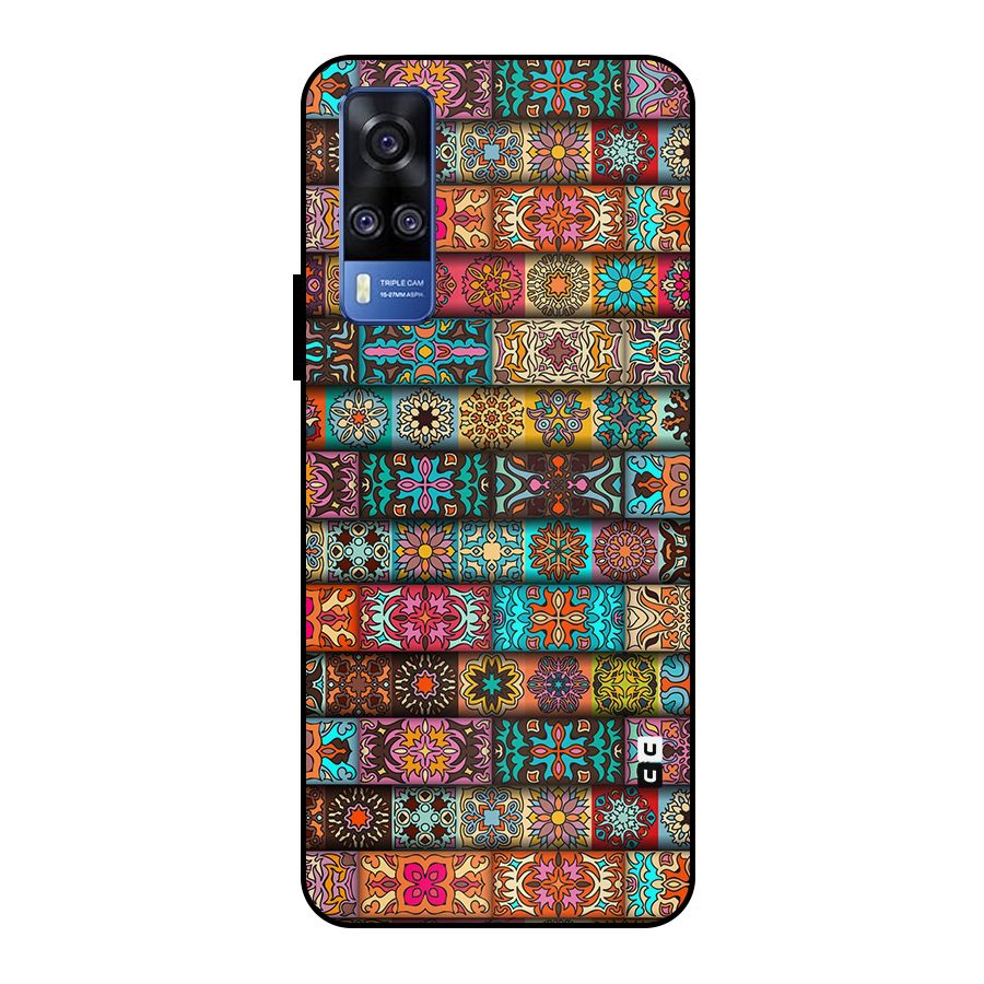 Tribal Seamless Pattern Vintage Decorative Metal Back Case for Vivo Y51