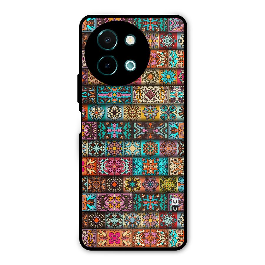 Tribal Seamless Pattern Vintage Decorative Metal Back Case for Vivo Y58