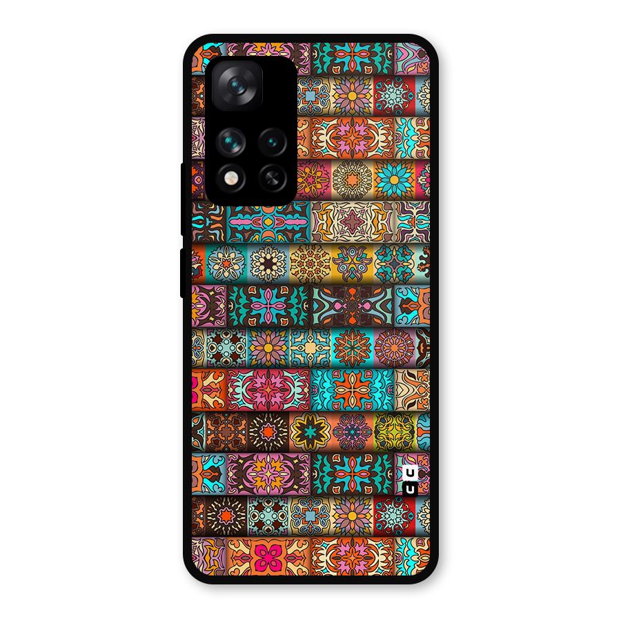 Tribal Seamless Pattern Vintage Decorative Metal Back Case for Xiaomi 11i Hypercharge 5G