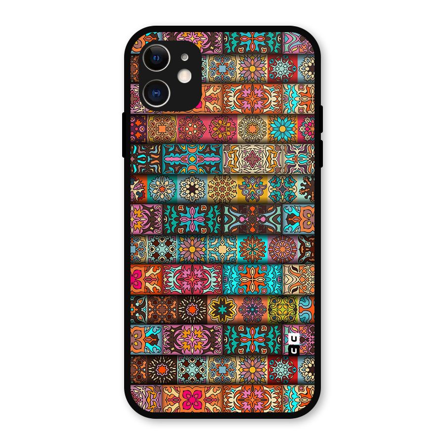Tribal Seamless Pattern Vintage Decorative Metal Back Case for iPhone 11