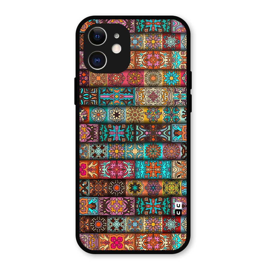 Tribal Seamless Pattern Vintage Decorative Metal Back Case for iPhone 12