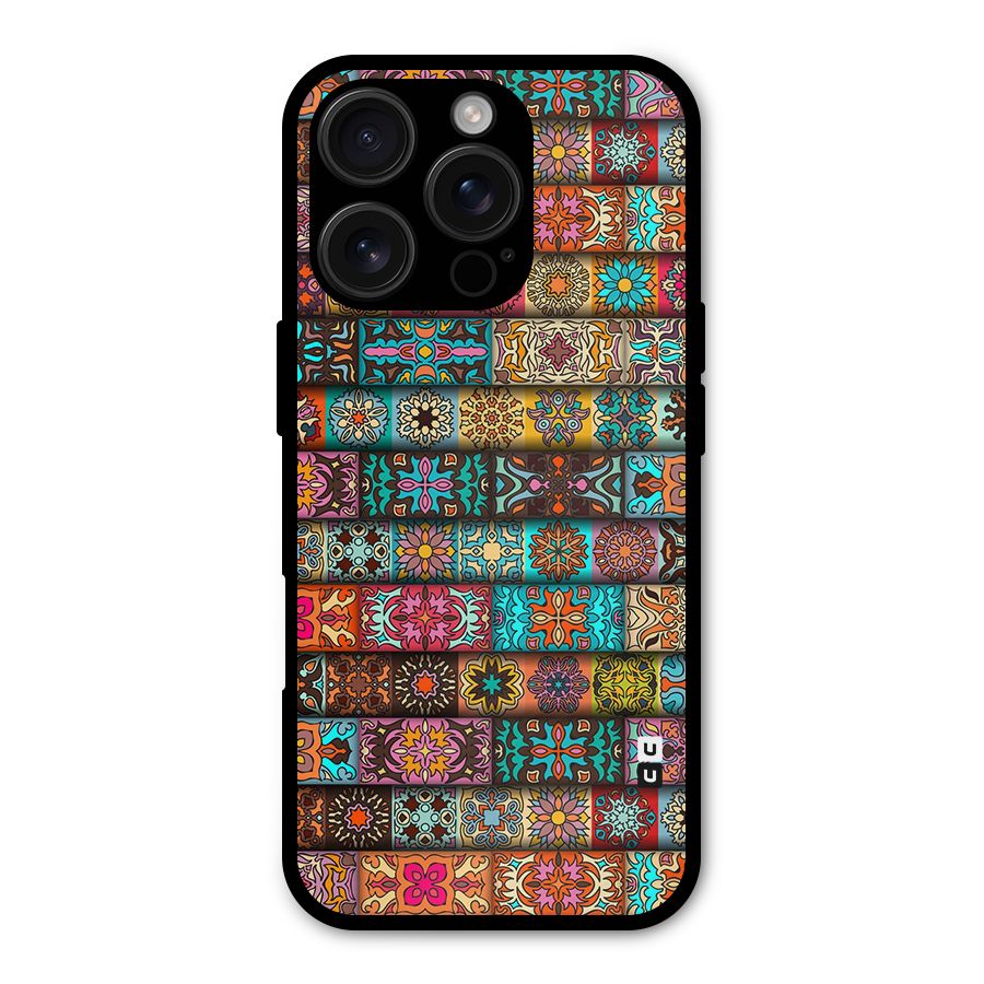 Tribal Seamless Pattern Vintage Decorative Metal Back Case for iPhone 16 Pro