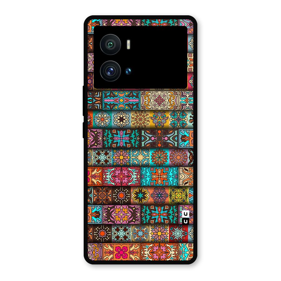 Tribal Seamless Pattern Vintage Decorative Metal Back Case for iQOO 9 Pro