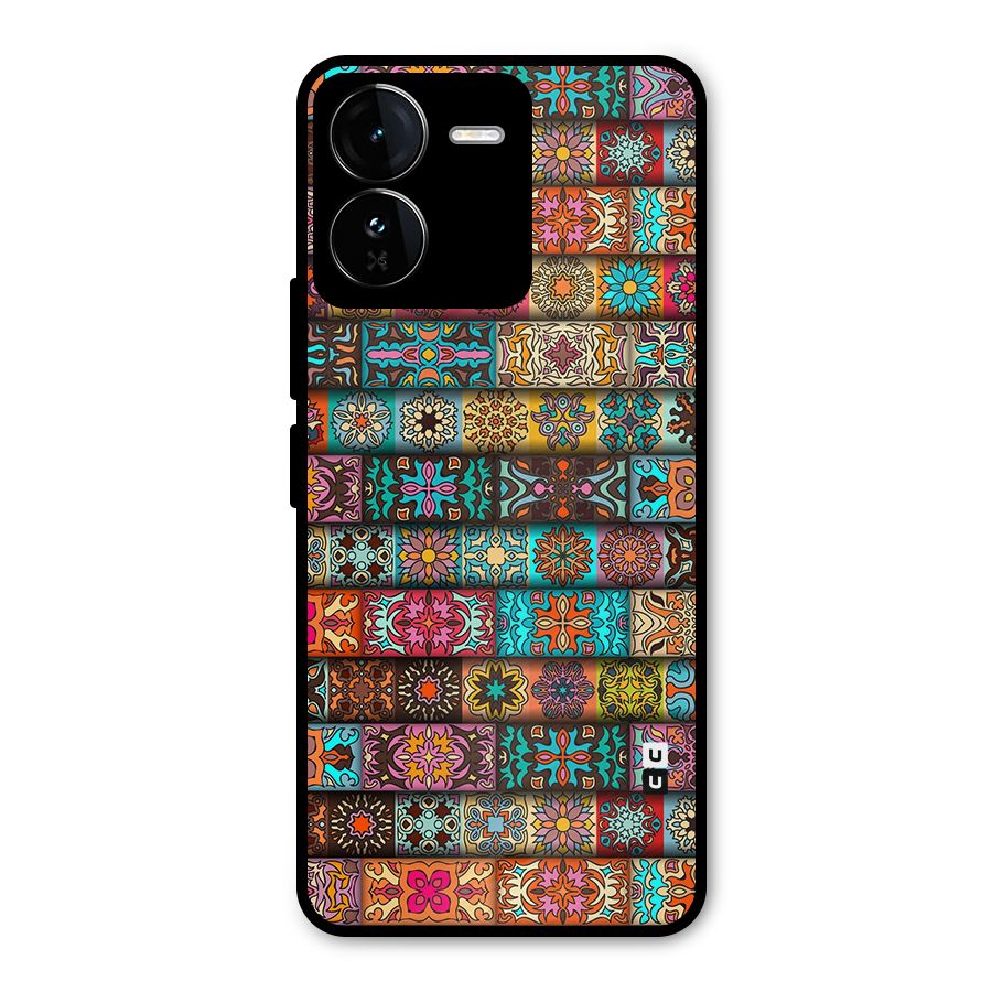 Tribal Seamless Pattern Vintage Decorative Metal Back Case for iQOO Z9