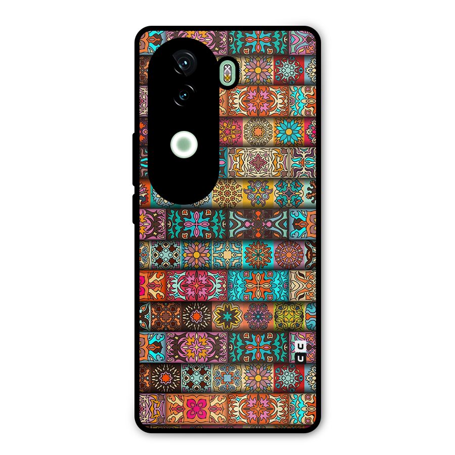 Tribal Seamless Pattern Vintage Decorative Metal Back Case for iQOO Z9s