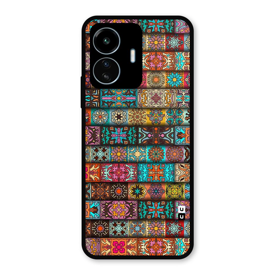 Tribal Seamless Pattern Vintage Decorative Metal Back Case for vivo iQOO Z6 Lite 5G