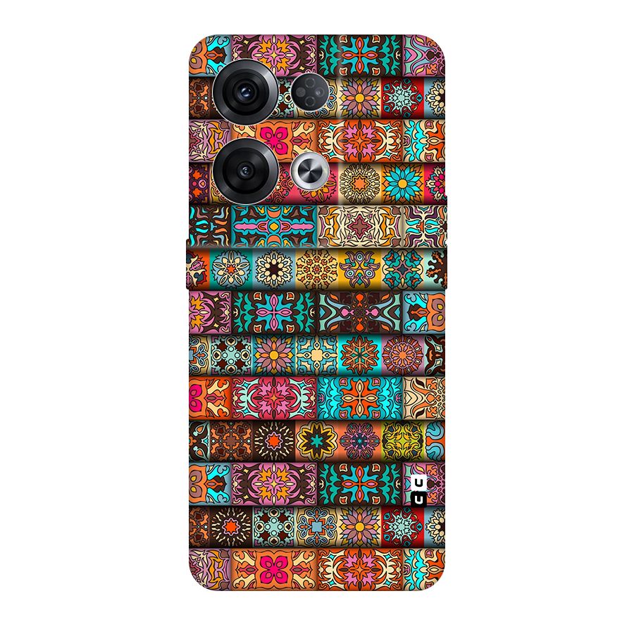 Tribal Seamless Pattern Vintage Decorative Original Polycarbonate Back Case for Oppo Reno8 Pro 5G