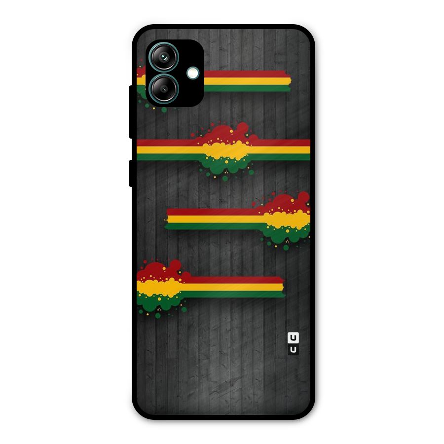 Tricolor Splash Design Metal Back Case for Galaxy A04