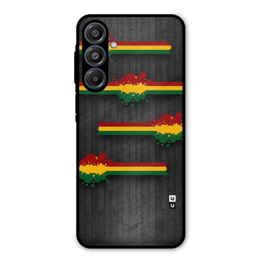 Tricolor Splash Design Metal Back Case for Galaxy A16 5G