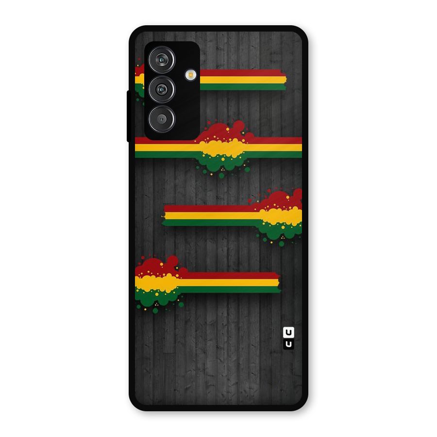 Tricolor Splash Design Metal Back Case for Galaxy F13