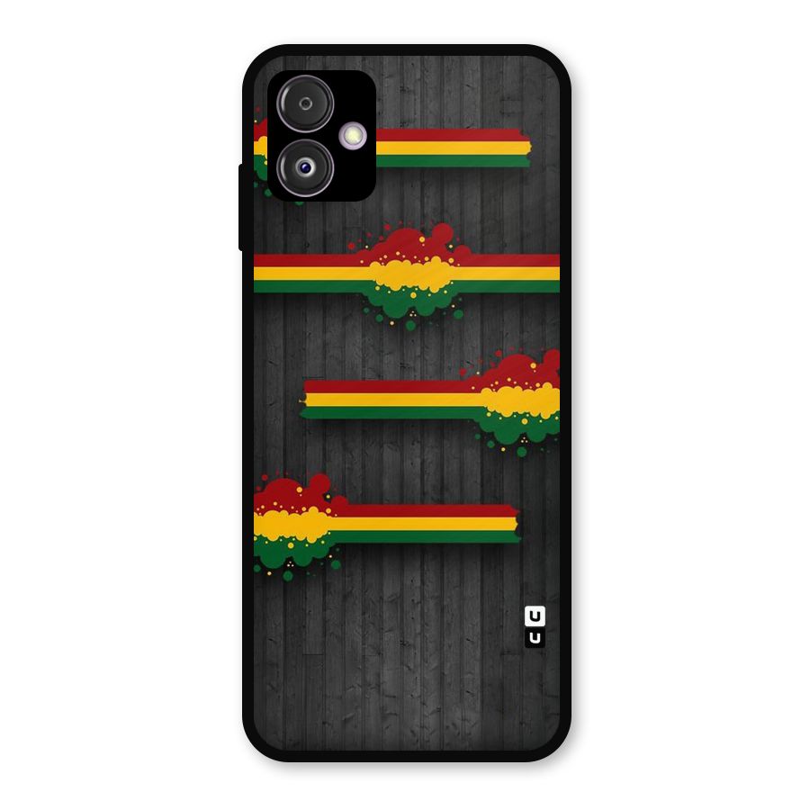 Tricolor Splash Design Metal Back Case for Galaxy F14