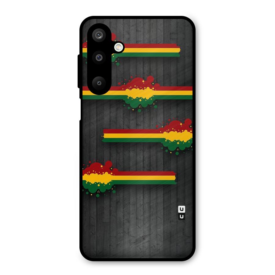 Tricolor Splash Design Metal Back Case for Galaxy M16