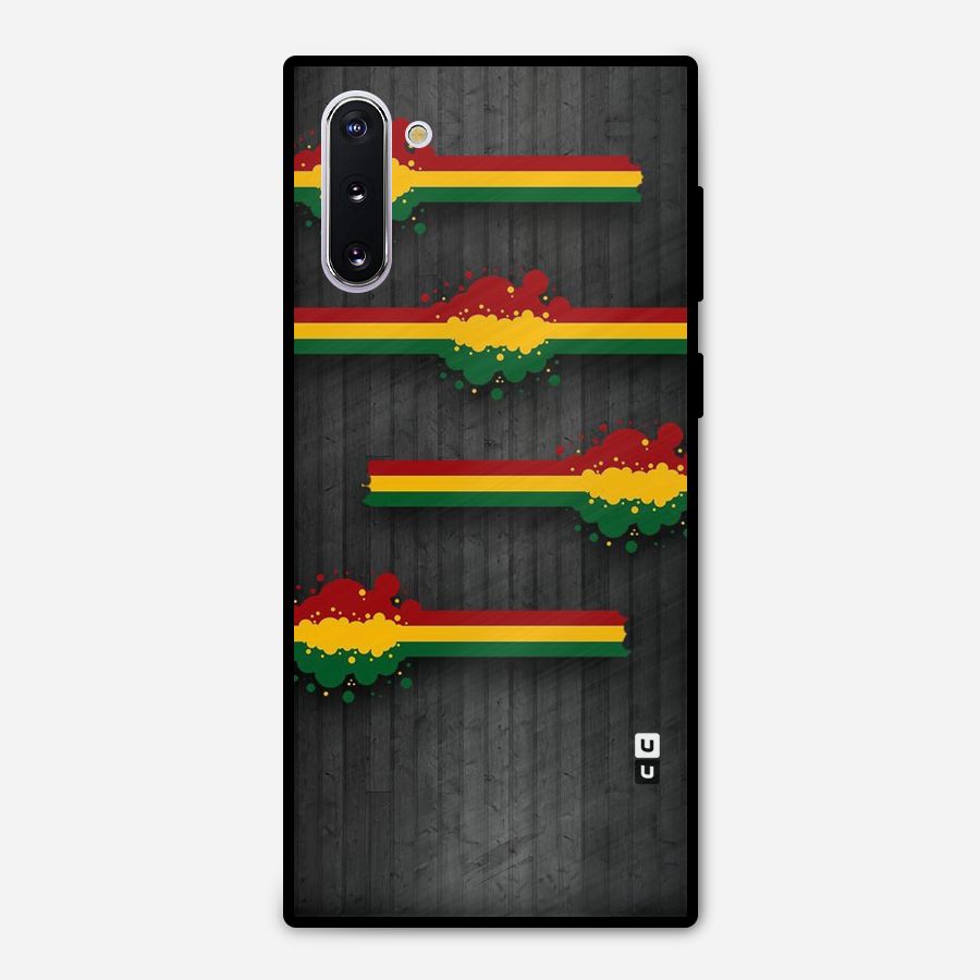 Tricolor Splash Design Metal Back Case for Galaxy Note 10