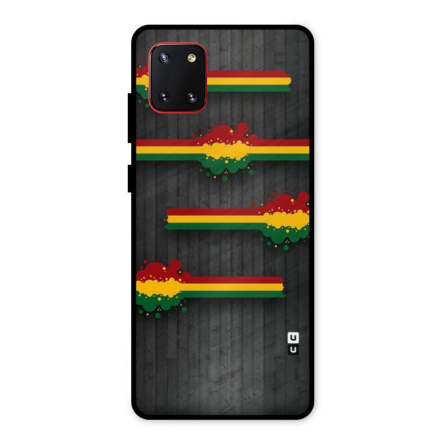 Tricolor Splash Design Metal Back Case for Galaxy Note 10 Lite