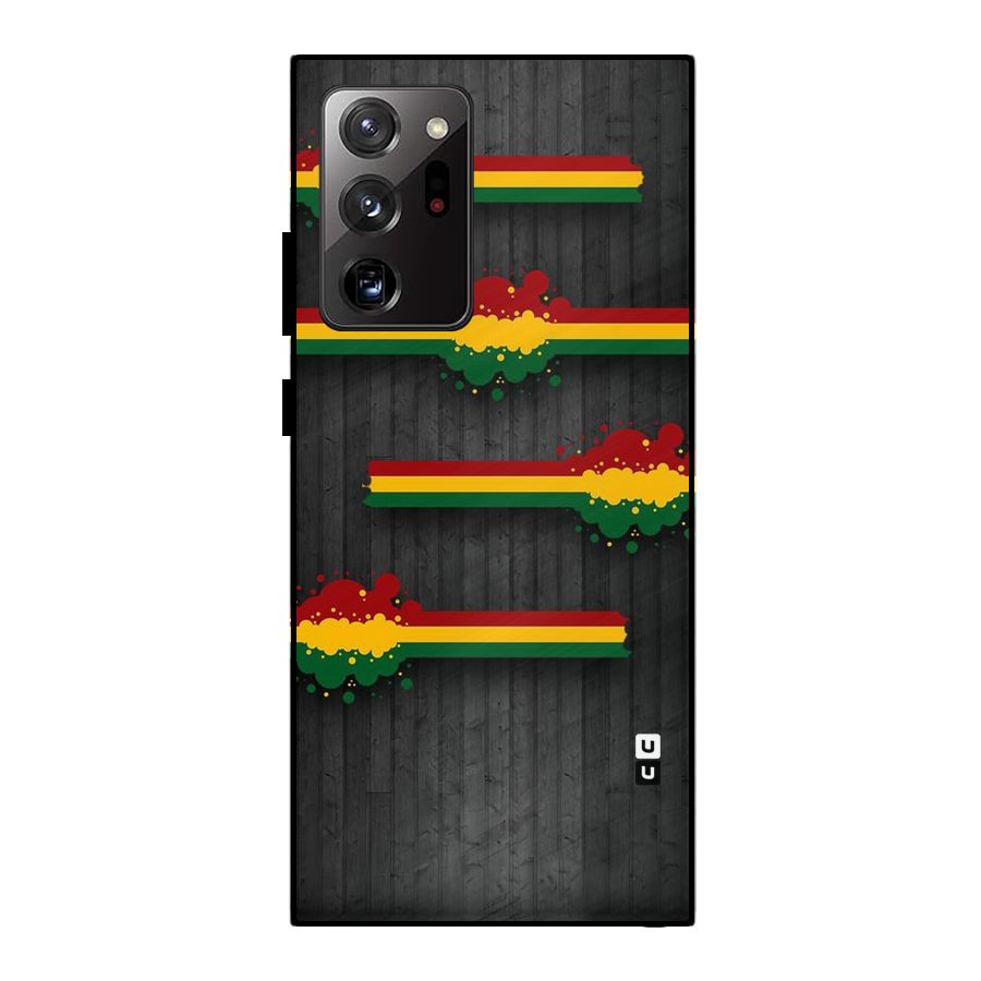 Tricolor Splash Design Metal Back Case for Galaxy Note 20 Ultra