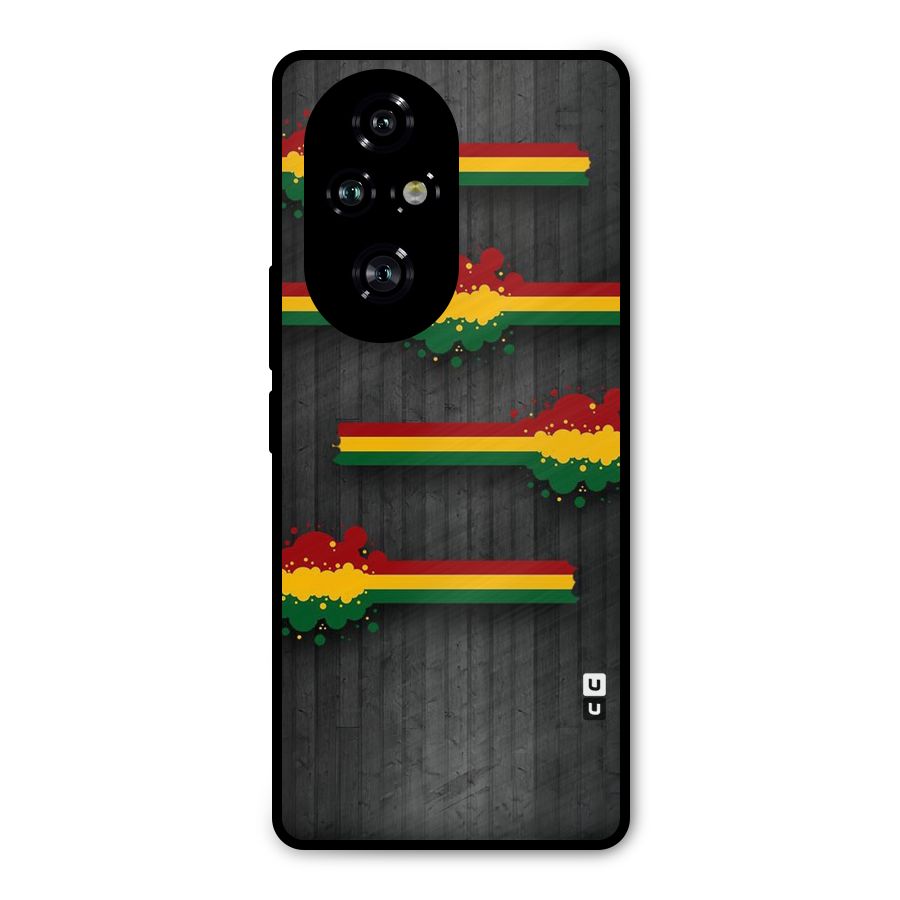 Tricolor Splash Design Metal Back Case for Honor 200 Pro