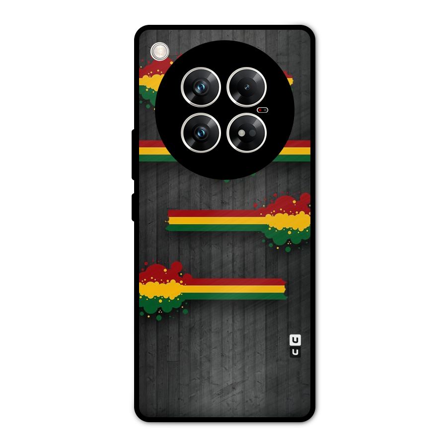 Tricolor Splash Design Metal Back Case for Infinix Zero 40 5G