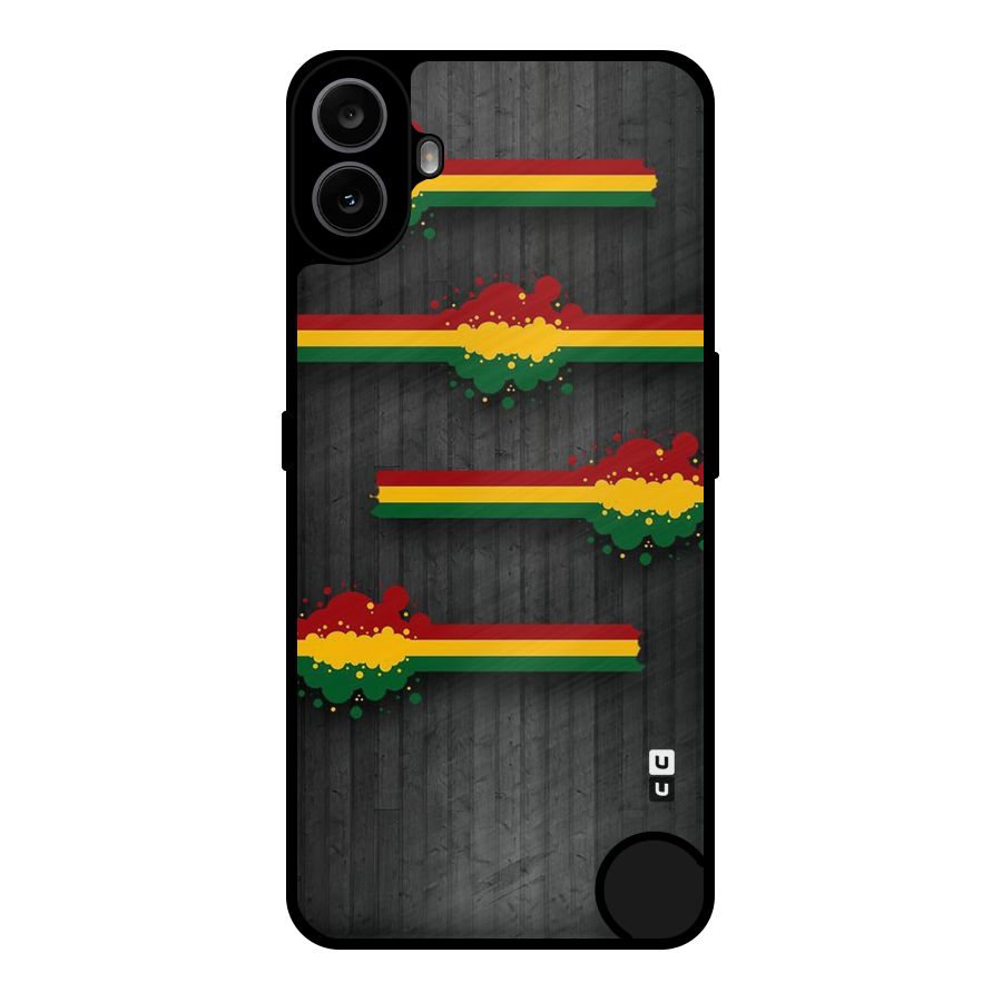 Tricolor Splash Design Metal Back Case for Nothing CMF Phone 1