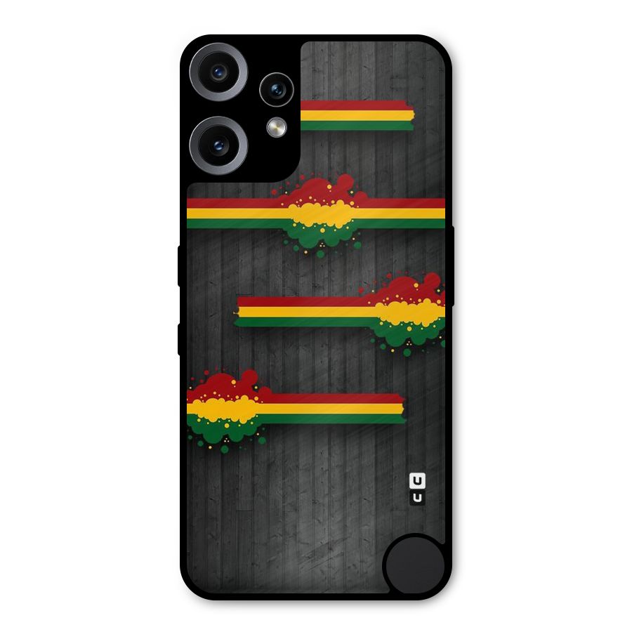 Tricolor Splash Design Metal Back Case for Nothing CMF Phone 2 Pro