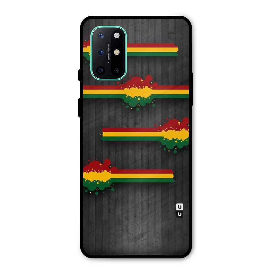 Tricolor Splash Design Metal Back Case for OnePlus 8T