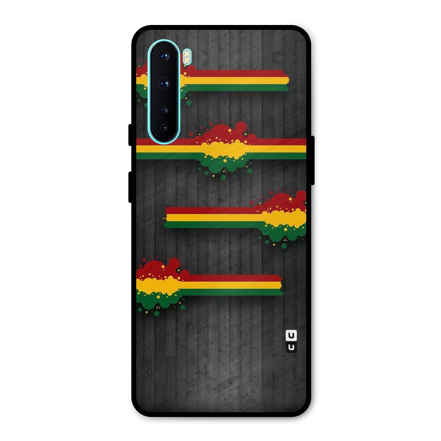 Tricolor Splash Design Metal Back Case for OnePlus Nord