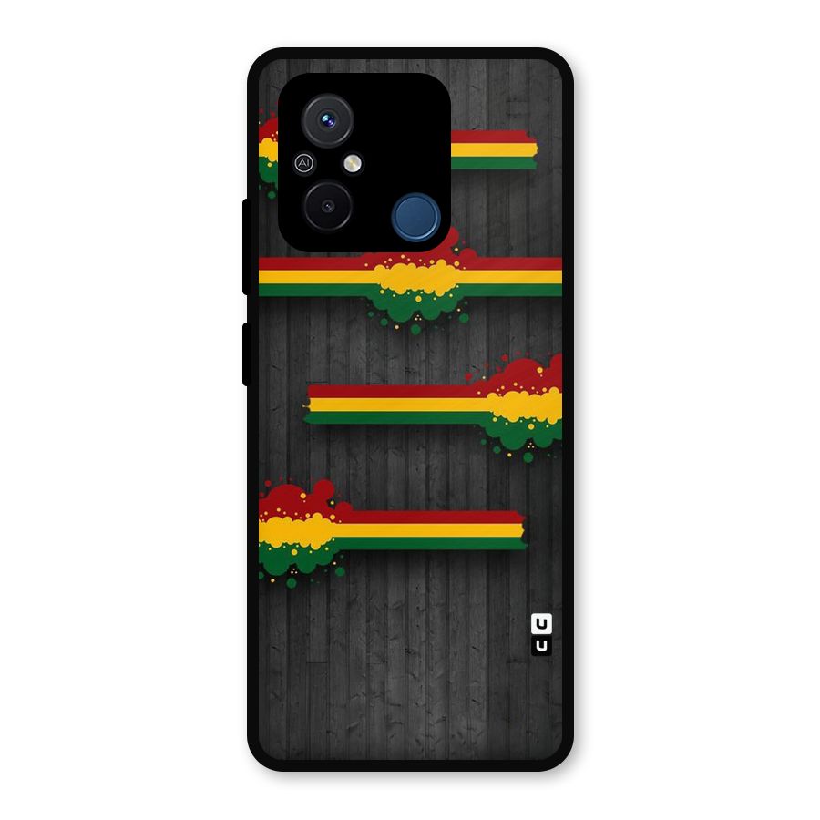 Tricolor Splash Design Metal Back Case for Poco C55