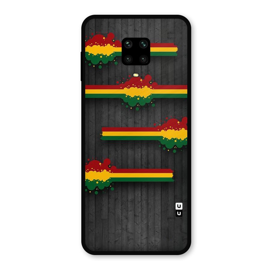 Tricolor Splash Design Metal Back Case for Poco M2 Pro