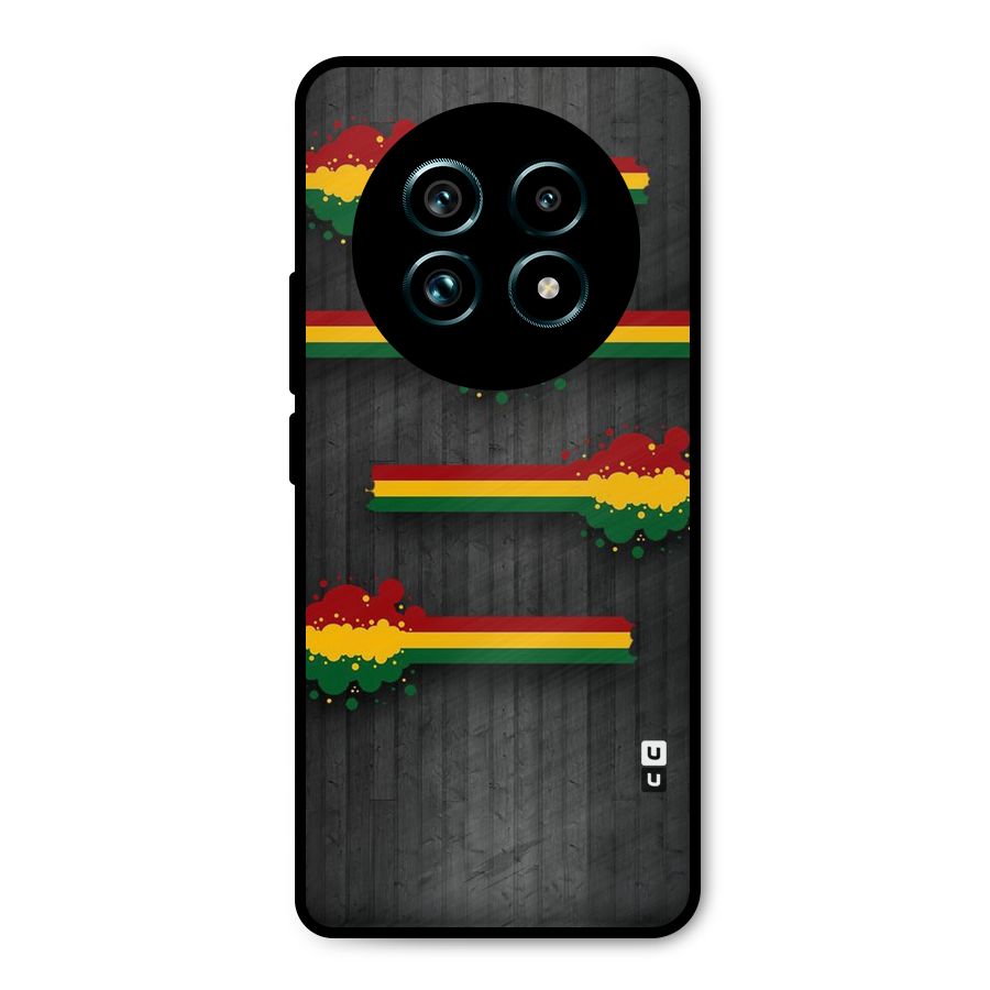 Tricolor Splash Design Metal Back Case for Realme 13 Pro Plus