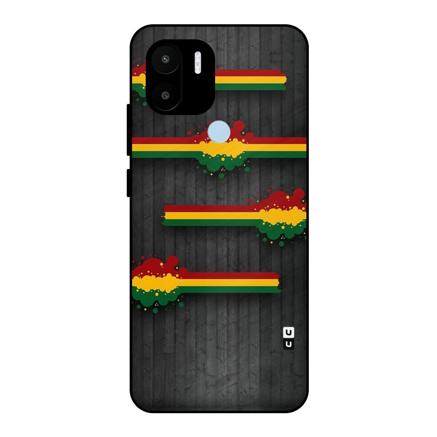 Tricolor Splash Design Metal Back Case for Redmi A1+