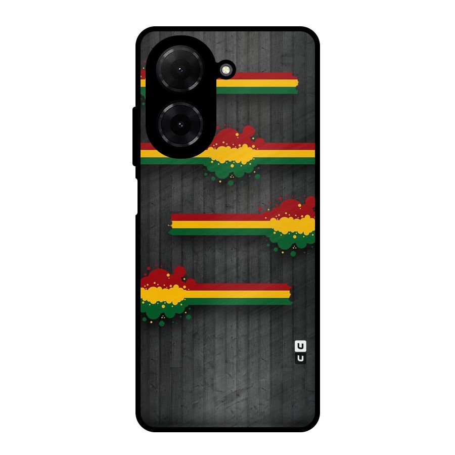 Tricolor Splash Design Metal Back Case for Redmi A5 4G