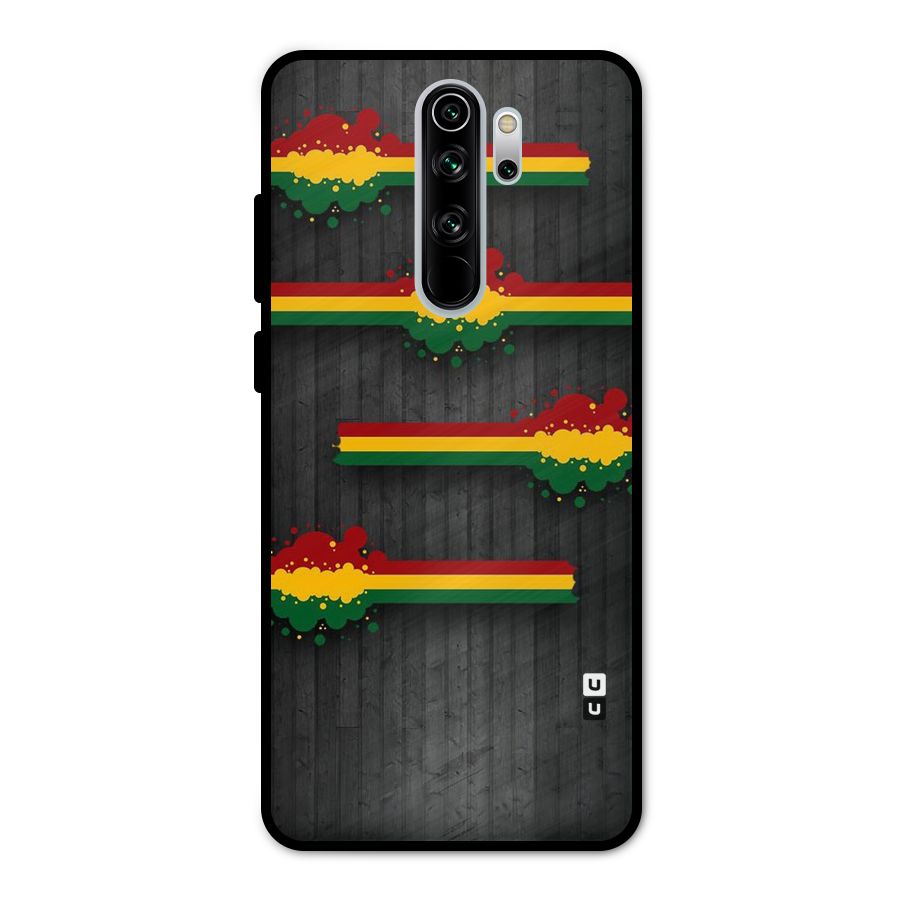 Tricolor Splash Design Metal Back Case for Redmi Note 8 Pro
