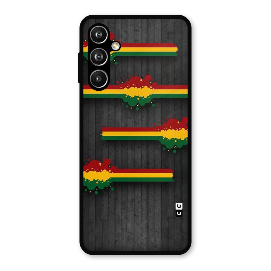 Tricolor Splash Design Metal Back Case for Samsung Galaxy M54