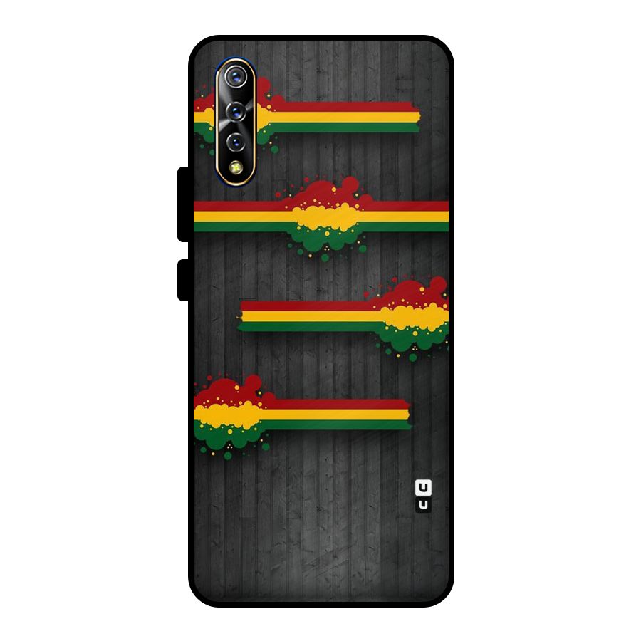Tricolor Splash Design Metal Back Case for Vivo S1