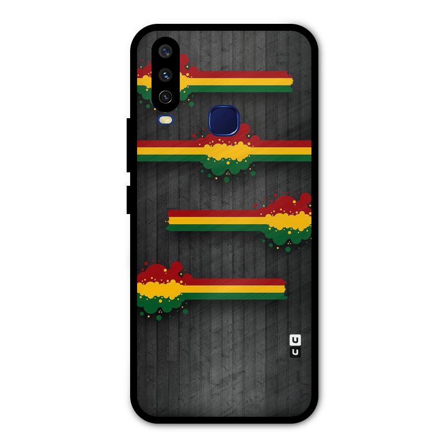 Tricolor Splash Design Metal Back Case for Vivo V17