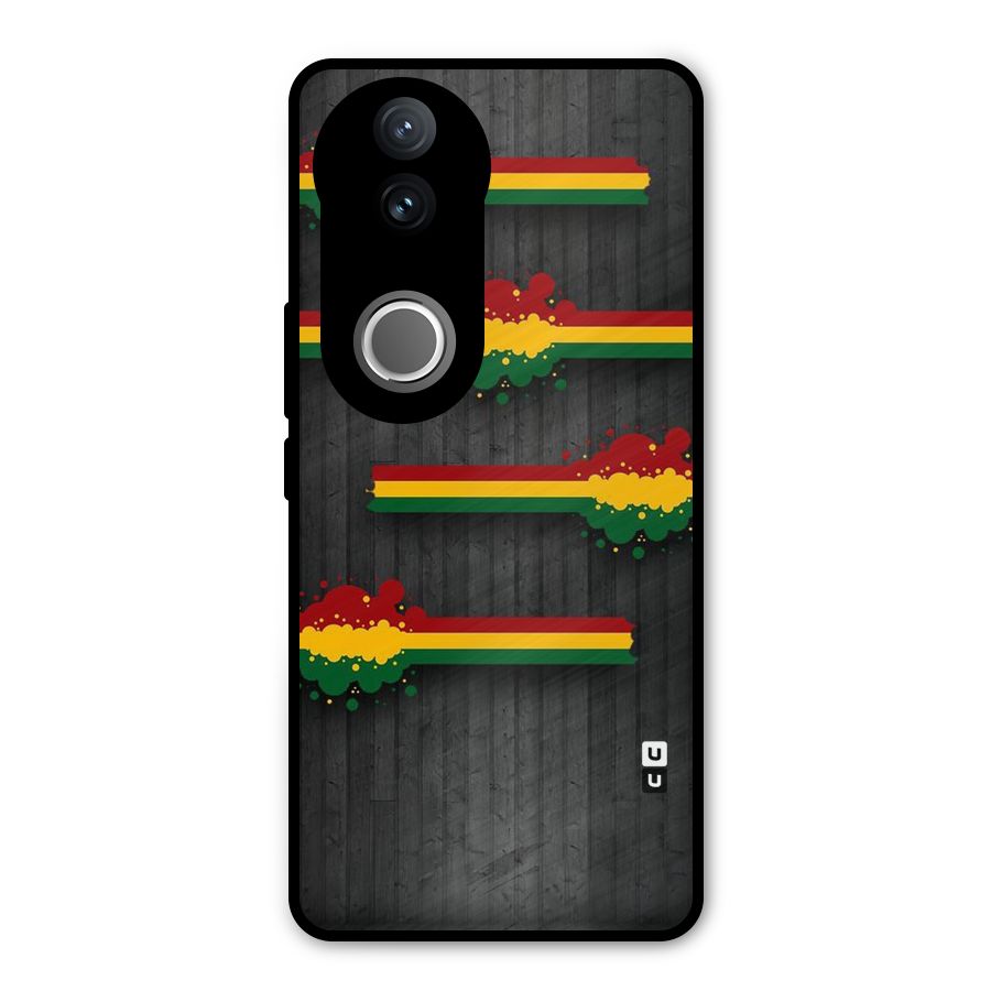 Tricolor Splash Design Metal Back Case for Vivo V50