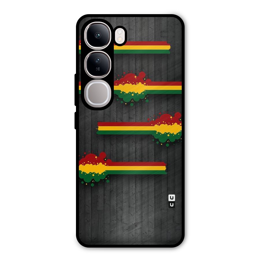 Tricolor Splash Design Metal Back Case for Vivo Y300