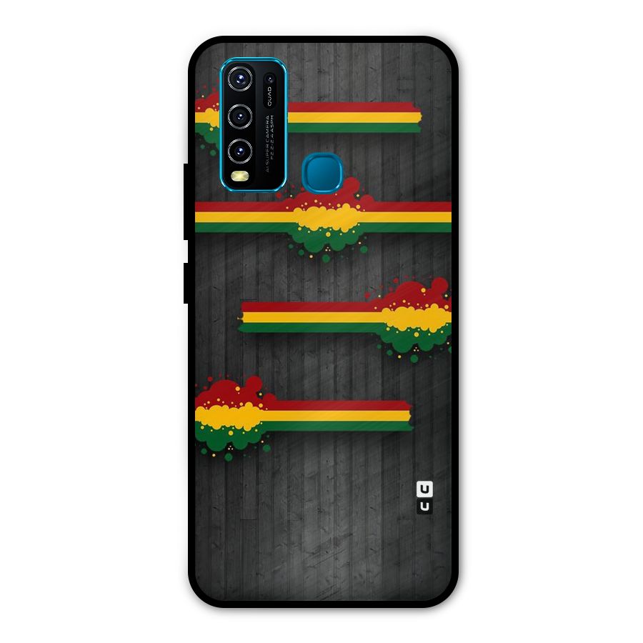 Tricolor Splash Design Metal Back Case for Vivo Y50
