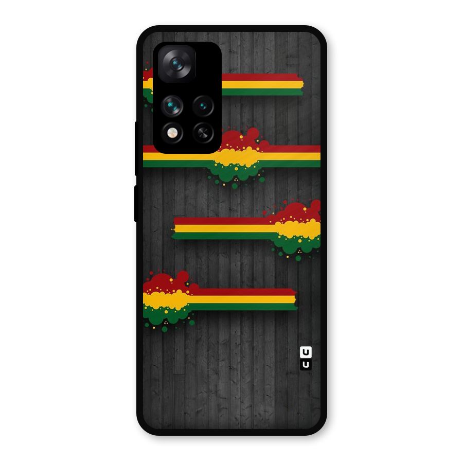 Tricolor Splash Design Metal Back Case for Xiaomi 11i Hypercharge 5G