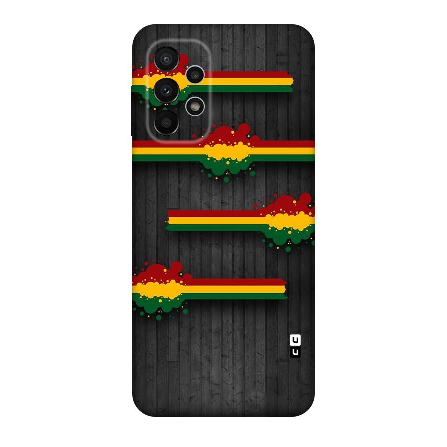 Tricolor Splash Design Original Polycarbonate Back Case for Galaxy A23
