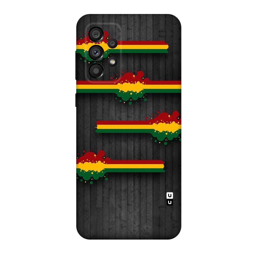 Tricolor Splash Design Original Polycarbonate Back Case for Galaxy A73 5G