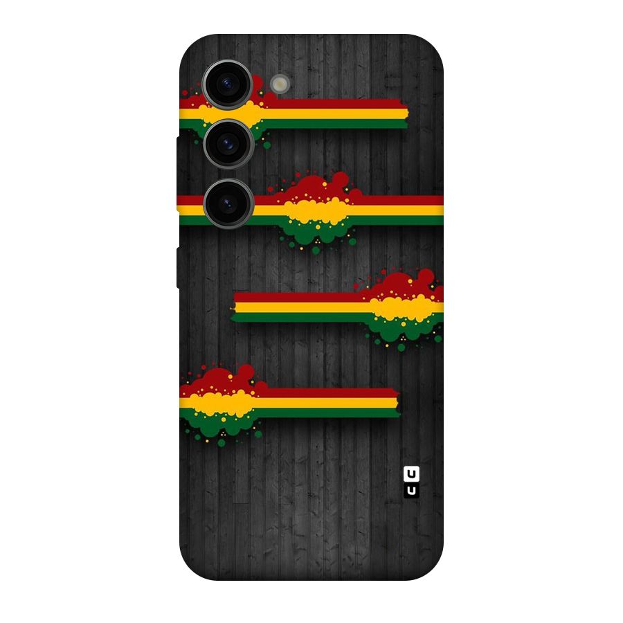Tricolor Splash Design Original Polycarbonate Back Case for Galaxy S23