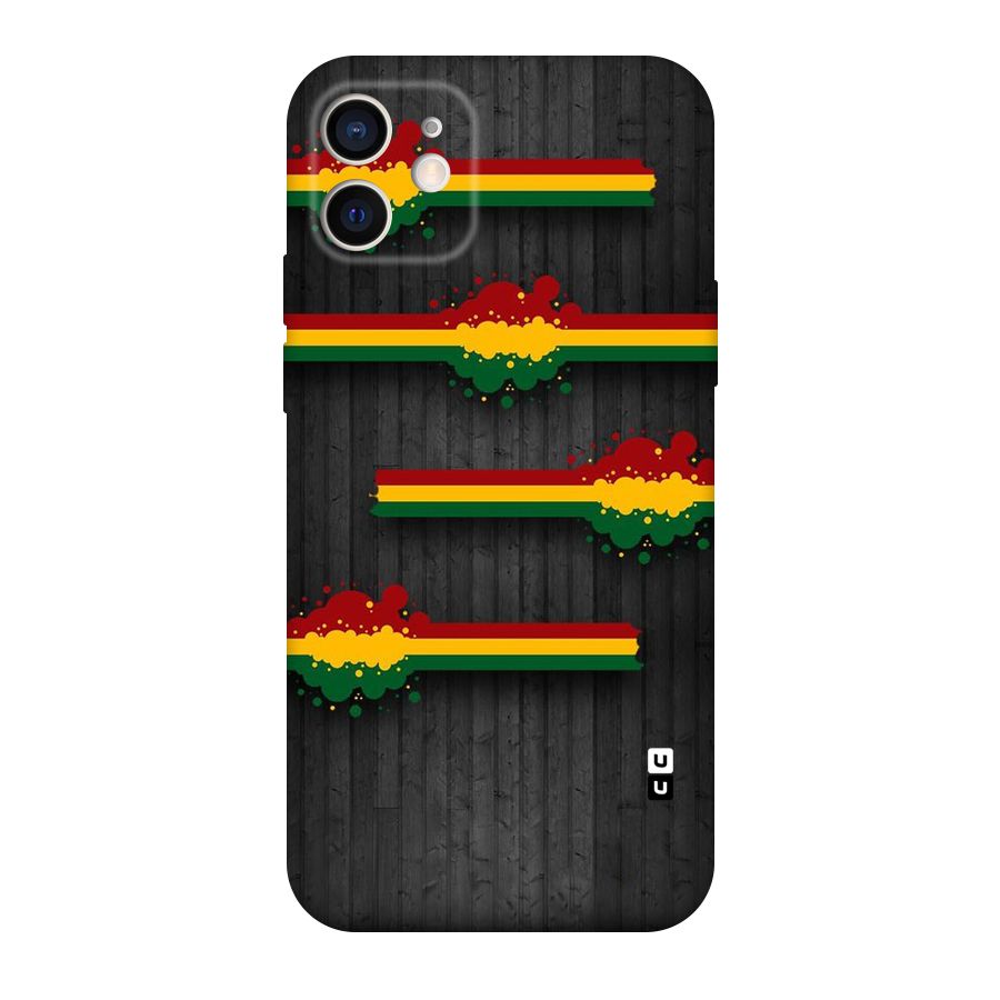 Tricolor Splash Design Original Polycarbonate Back Case for iPhone 12