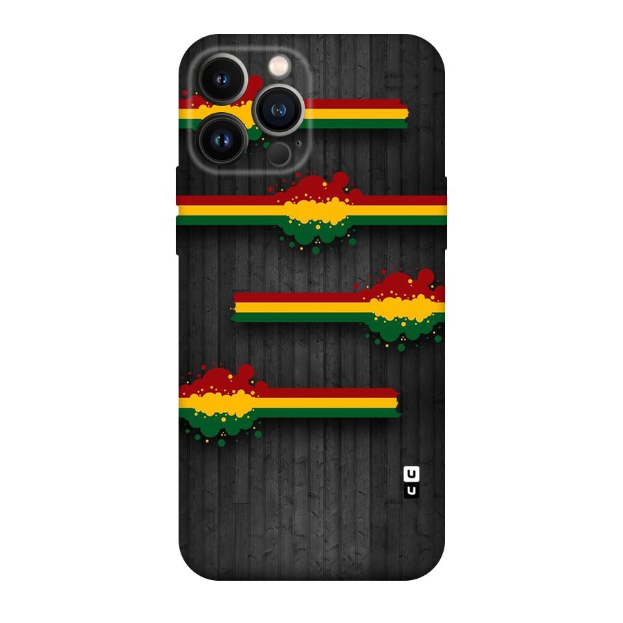 Tricolor Splash Design Original Polycarbonate Back Case for iPhone 13 Pro Max