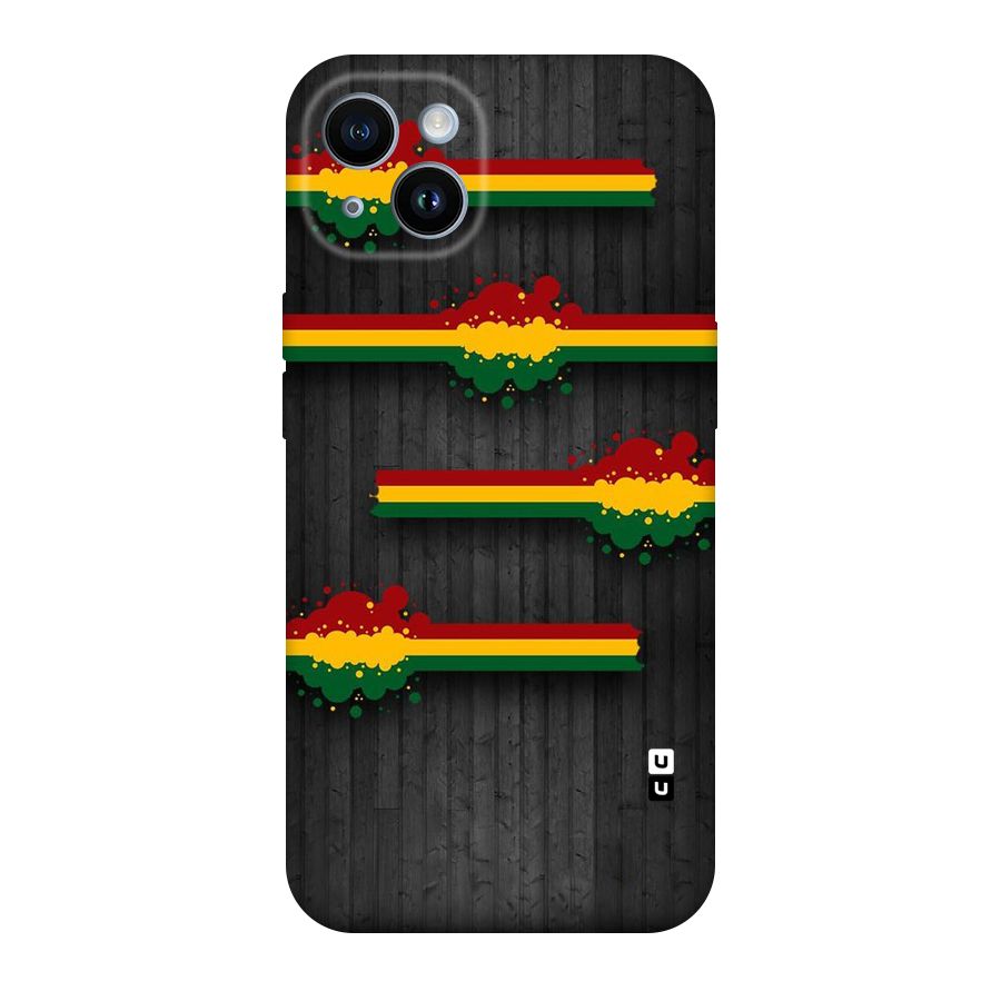 Tricolor Splash Design Original Polycarbonate Back Case for iPhone 14