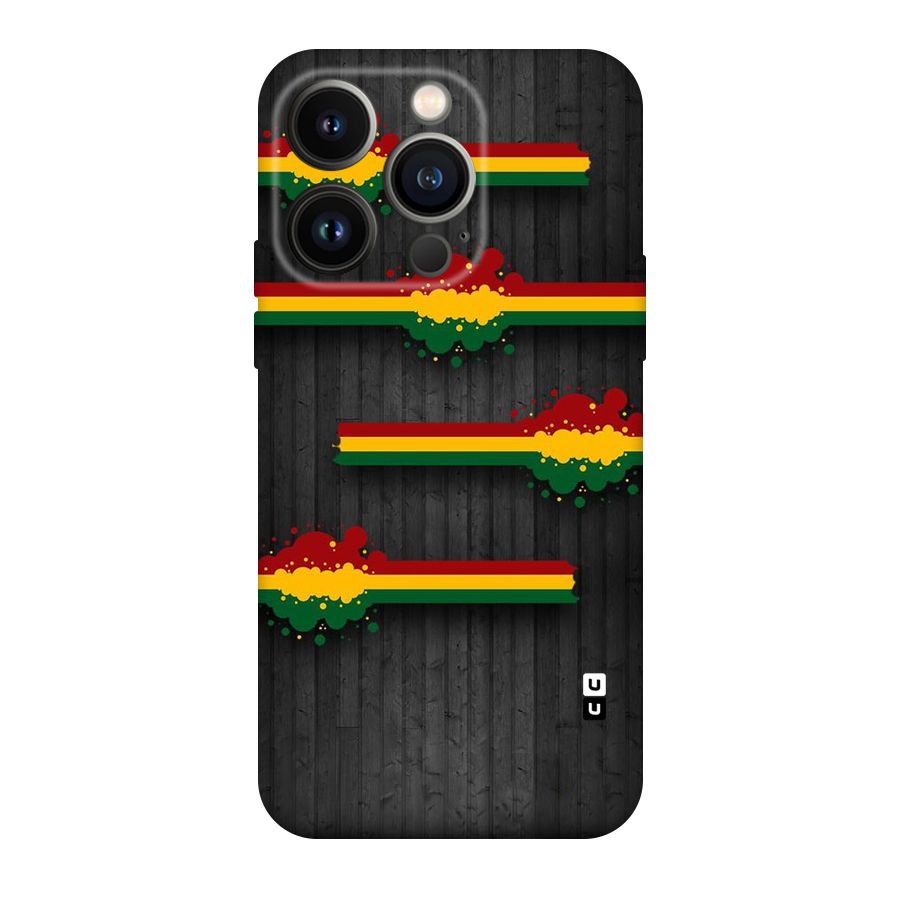 Tricolor Splash Design Original Polycarbonate Back Case for iPhone 14 Pro